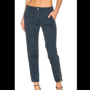 MOTHER Misfit Zip Ankle linen joggers